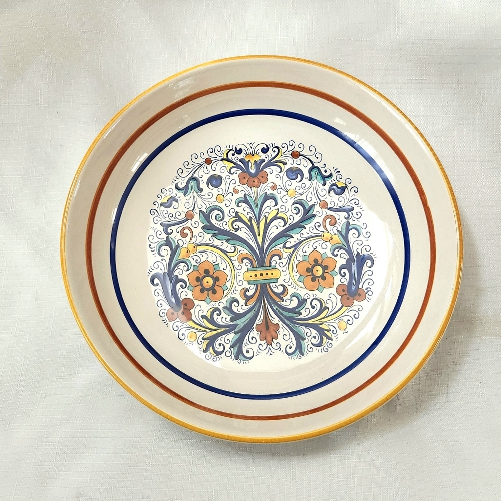 Deruta Ceramica Nova Made in Italy Pottery 11" Large Bowl serving plate Ricco